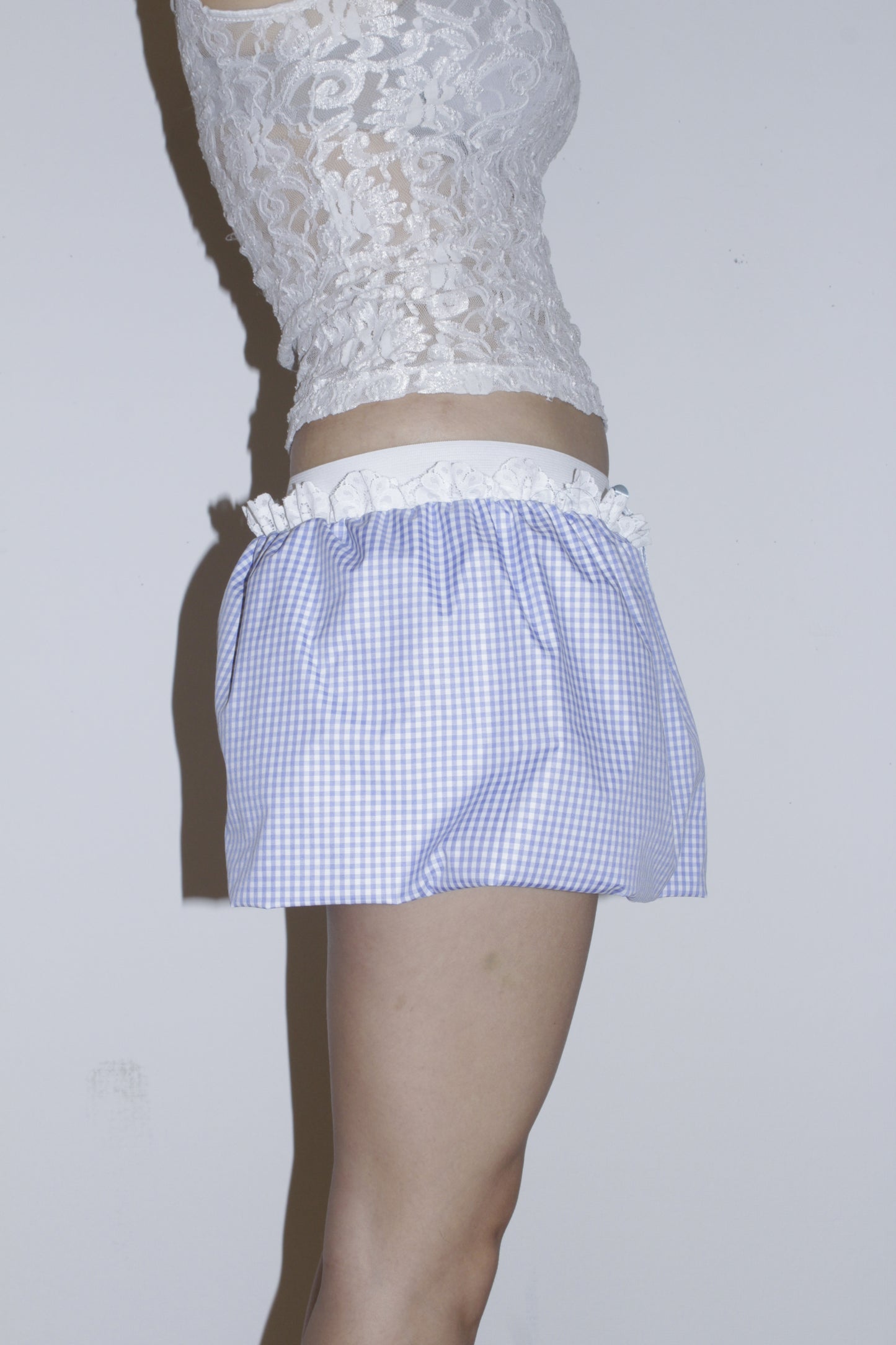 Blue Preppy Boxer Bubble Skirt